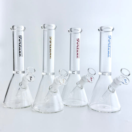 Fortune | 10" Clear Beaker Glass Bong – 5mm Thick