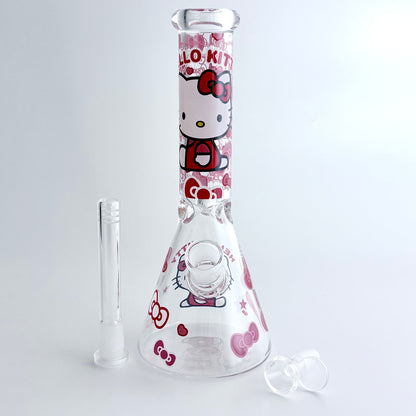 10" 5mm HK Design Glass Beaker Bong