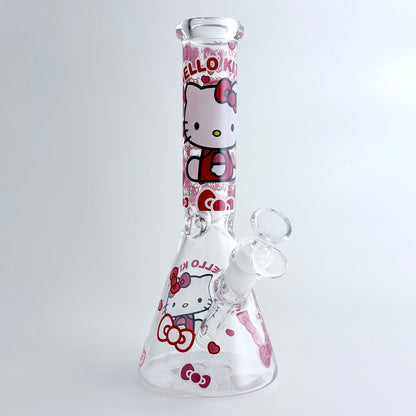 10" 5mm HK Design Glass Beaker Bong