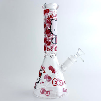 10" 5mm HK Design Glass Beaker Bong