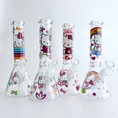 10" 5mm HK Design Glass Beaker Bong