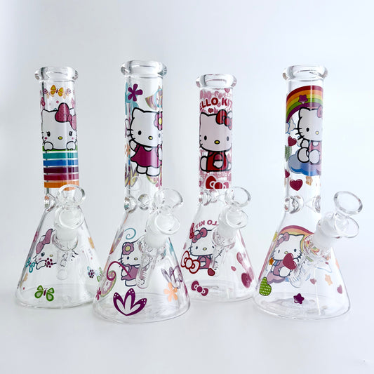 10" 5mm HK Design Glass Beaker Bong