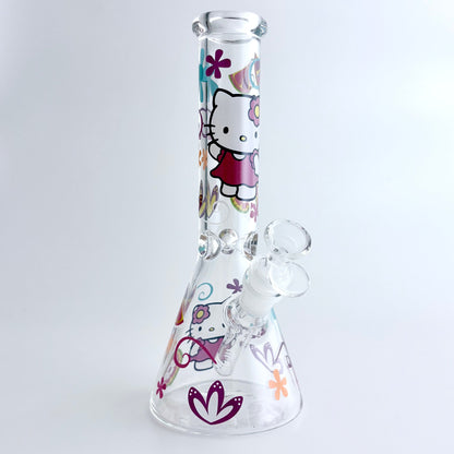 10" 5mm HK Design Glass Beaker Bong