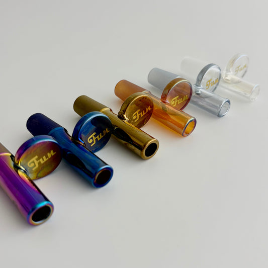 Fortune | Electroplate 14mm Glass Popper Bowl With Gold Logo