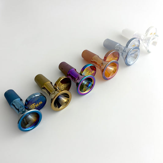 Fortune | Electroplated 14mm Joint Glass Bowl With Gold Logo