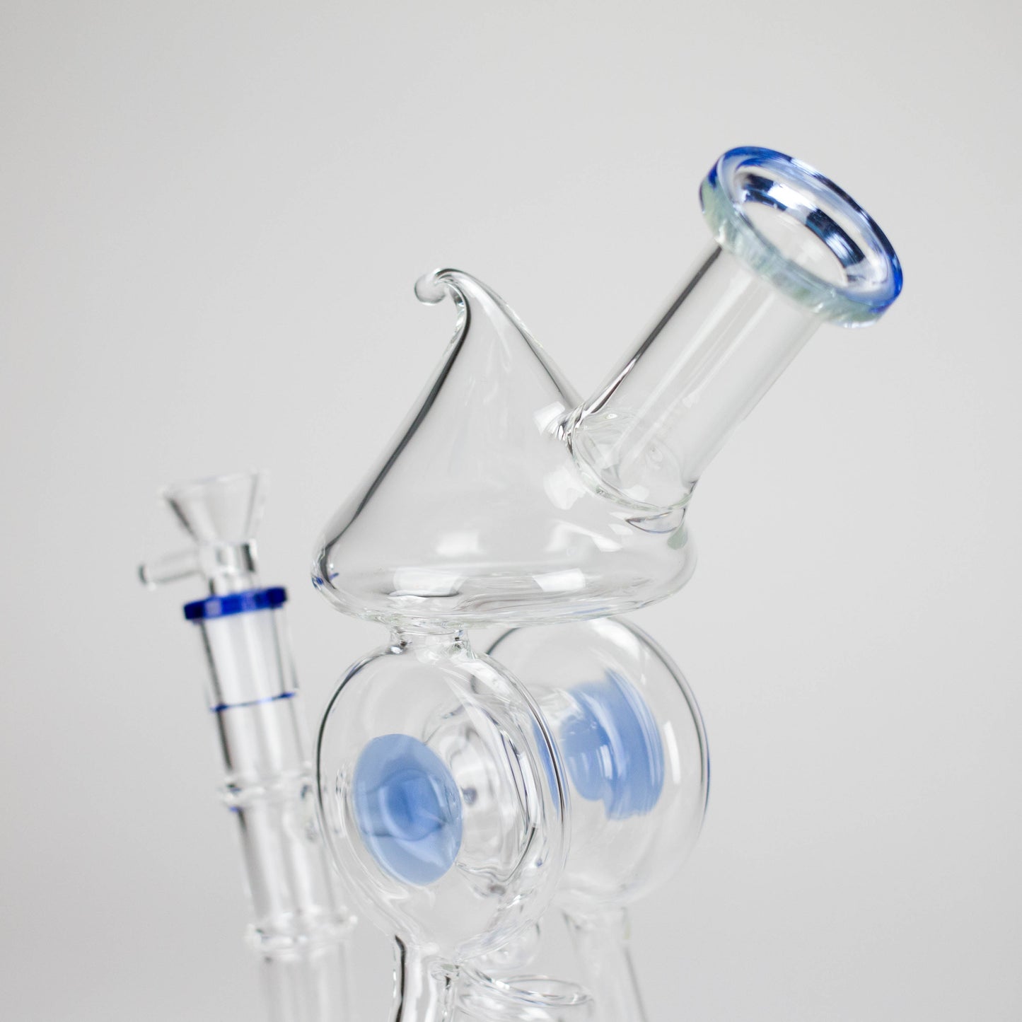 12″ Recycler Glass Bong – 5MM Thick Borosilicate with Coil Tube Design [C1575]