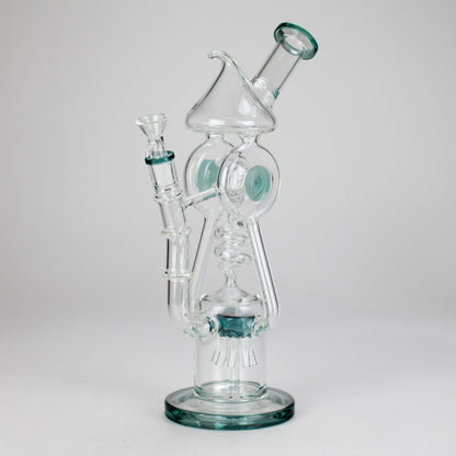 12″ Recycler Glass Bong – 5MM Thick Borosilicate with Coil Tube Design [C1575]