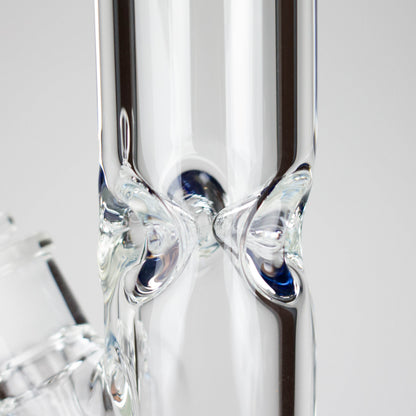 12″ 9mm Colored Accented Straight Tube Glass Bong (C1548)