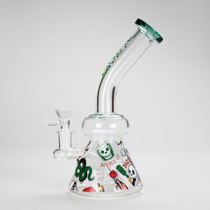 Haze | 8.5″ ROCK’N’ROLL Glass Rig – Teal (Mini-L)