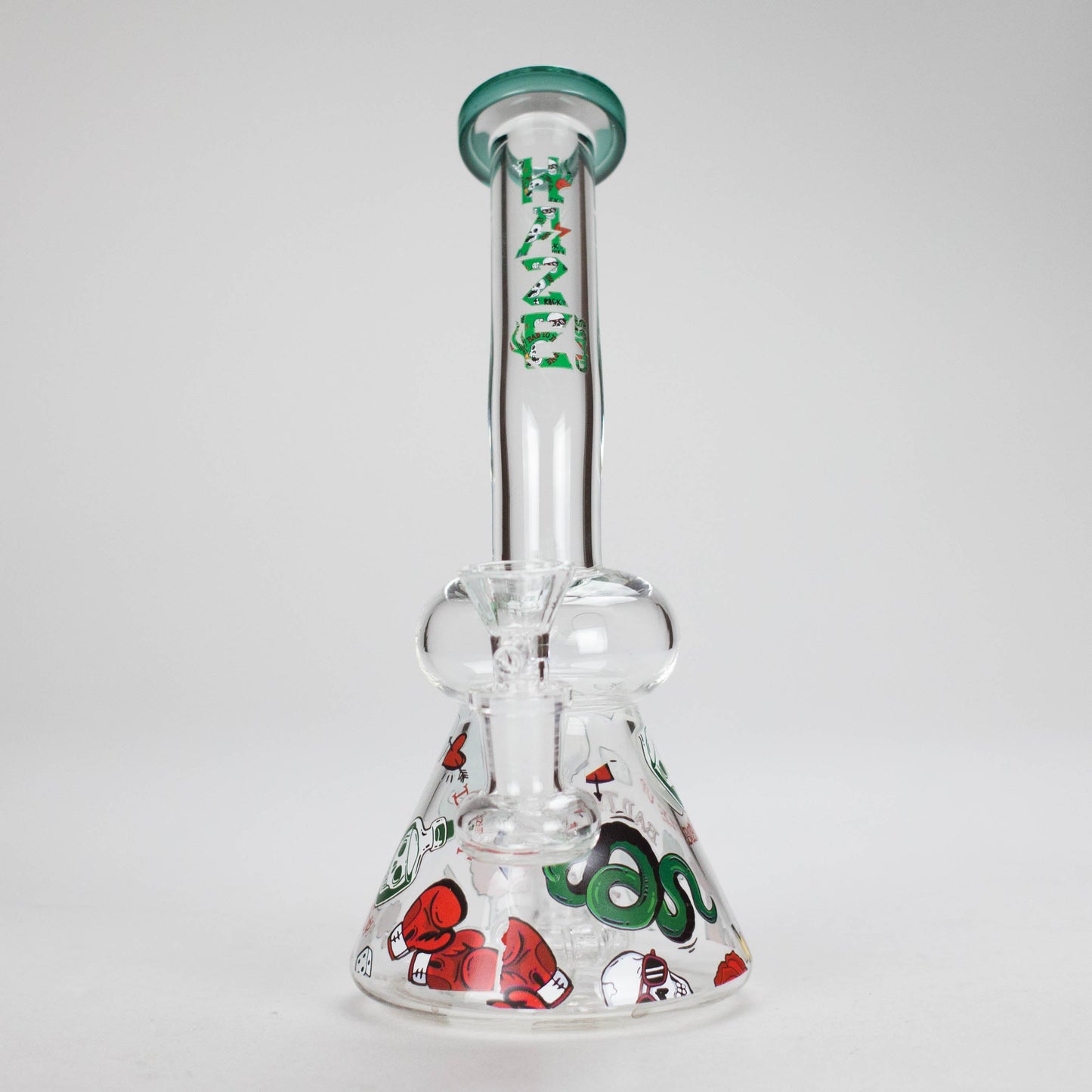 Haze | 8.5″ ROCK’N’ROLL Glass Rig – Teal (Mini-L)