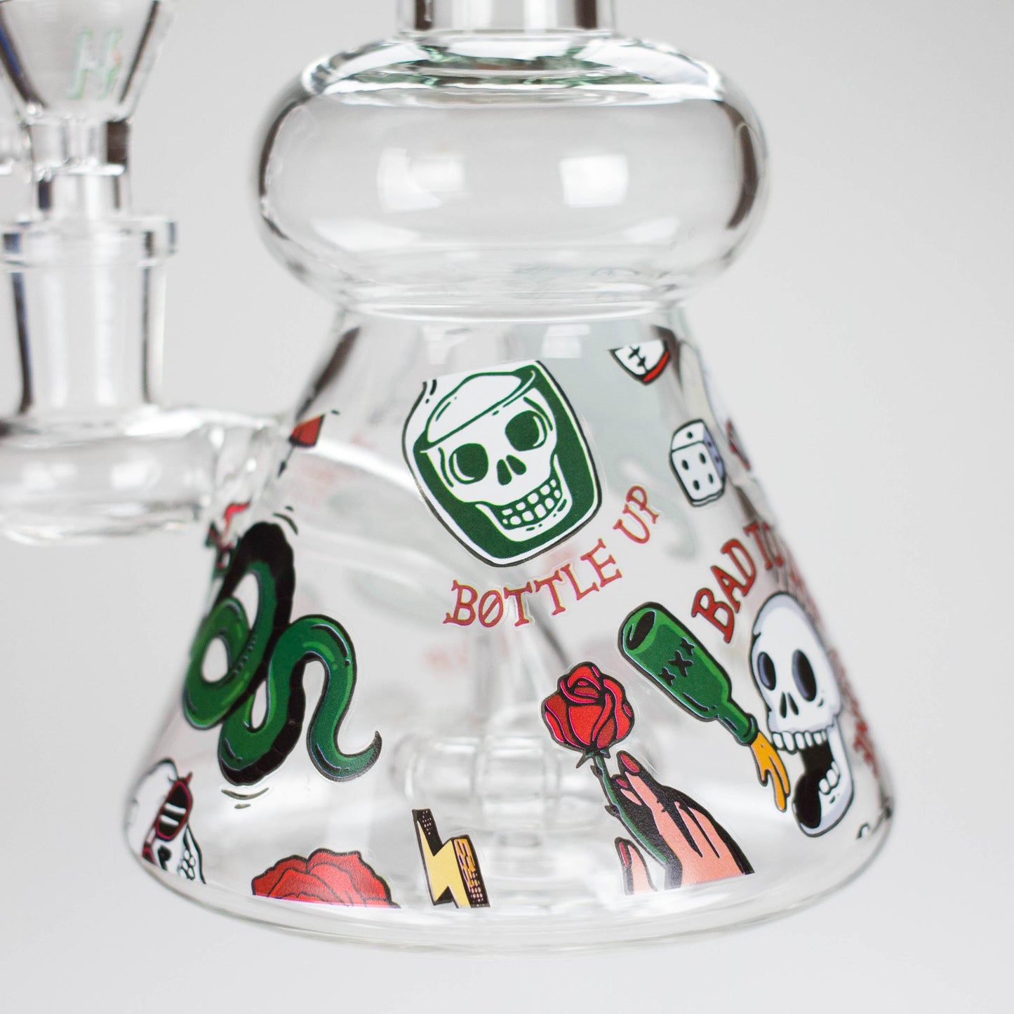 Haze | 8.5″ ROCK’N’ROLL Glass Rig – Teal (Mini-L)