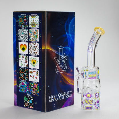 Haze | 9″ 420 Trip Glass Bong – Jade Yellow (Mini-B)