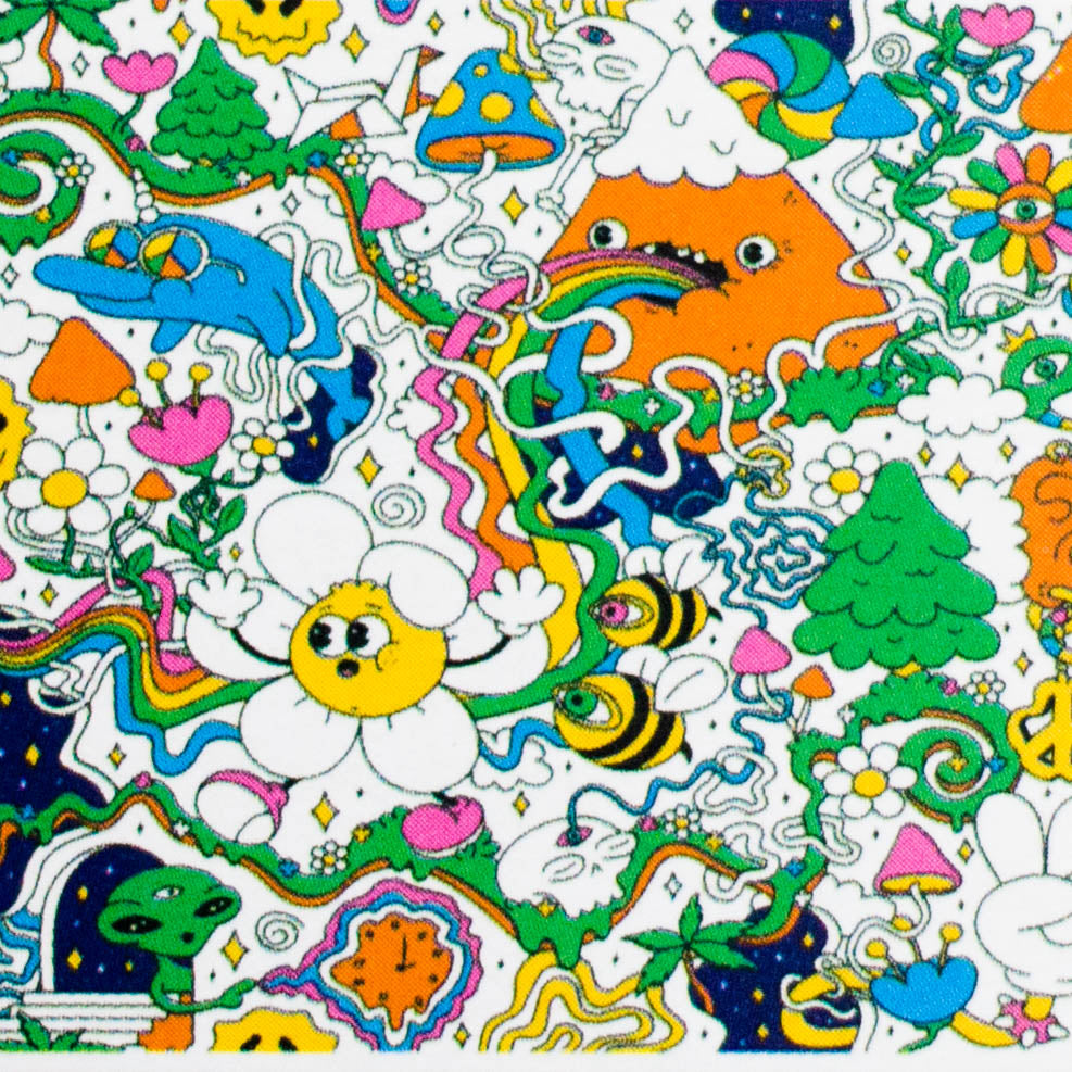 Haze | 9″ Lab Flower Beaker Glass Bong – Jade Yellow (Mini-Q)