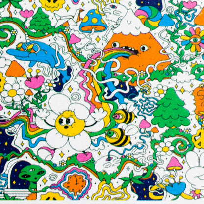 Haze | 9″ Lab Flower Beaker Glass Bong – Jade Yellow (Mini-Q)