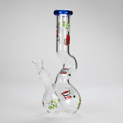 Haze | 9″ Smoking Zig-Zag Glass Bong – Blue (Mini-T)
