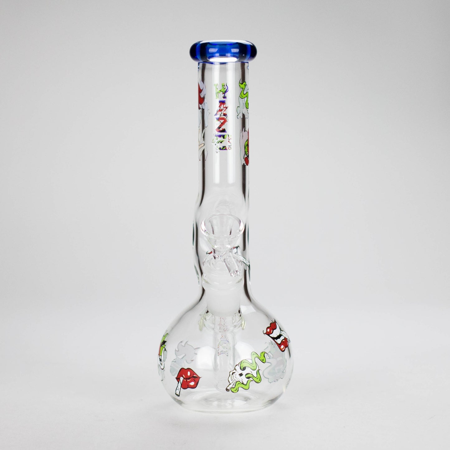 Haze | 9″ Smoking Zig-Zag Glass Bong – Blue (Mini-T)