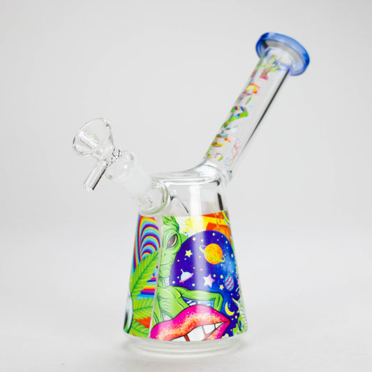 Haze 7″ Aliens Trip Glass Bubbler – Light Blue (Mini-C)