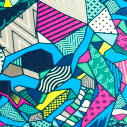 Haze | 8″ Geometric Figure Beaker Glass Bong with Color Lip – Green (Mini-X)