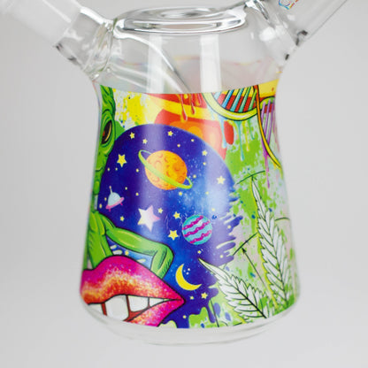 Haze 7″ Aliens Trip Glass Bubbler – Light Blue (Mini-C)