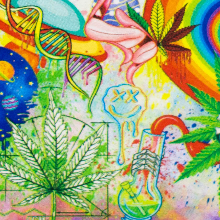 Haze 7″ Aliens Trip Glass Bubbler – Light Blue (Mini-C)