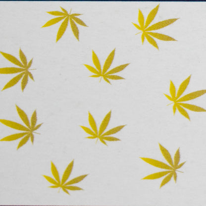 Haze | 8.5″ Weed Leaf Bent Neck Glass Bong – Jade Yellow (Mini-E)