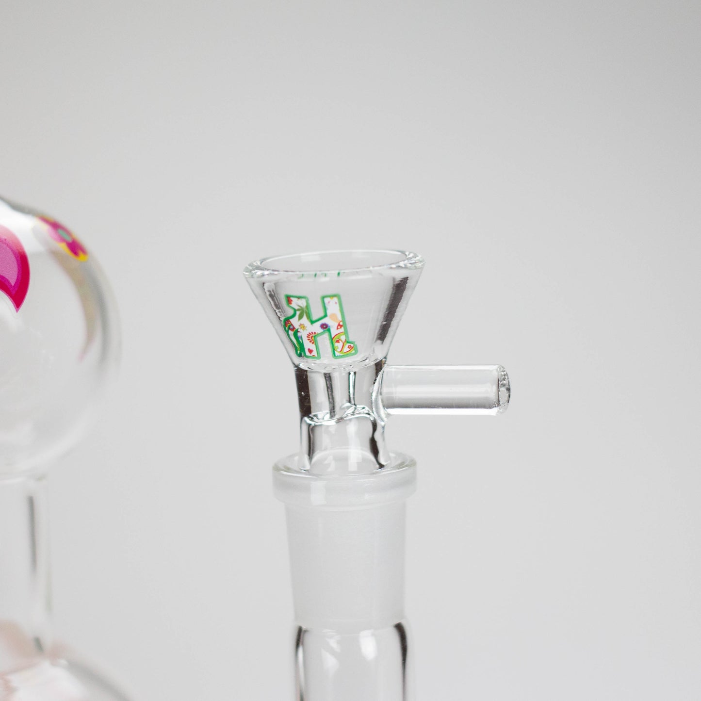 Haze | 4″ Mini Flower Bubble Glass Bong – Charcoal Black (Mini-F)