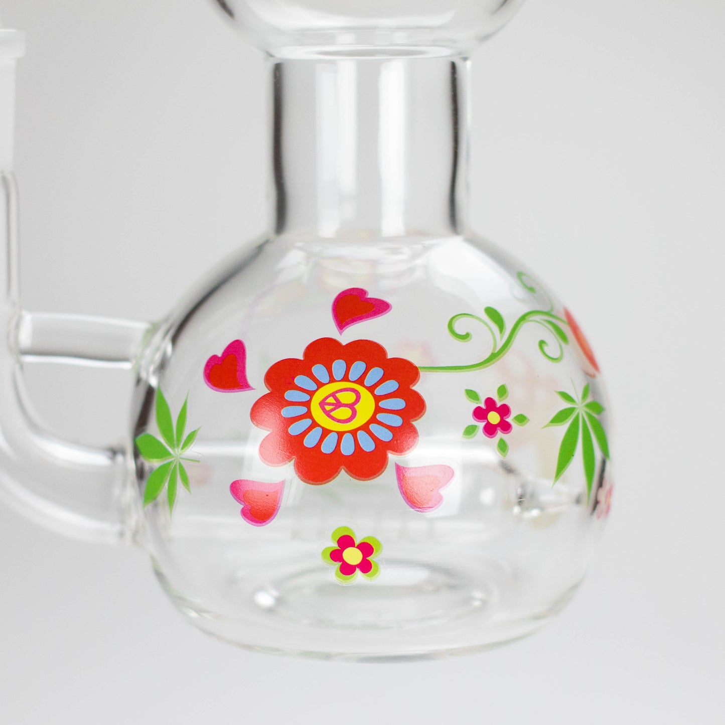 Haze | 4″ Mini Flower Bubble Glass Bong – Charcoal Black (Mini-F)