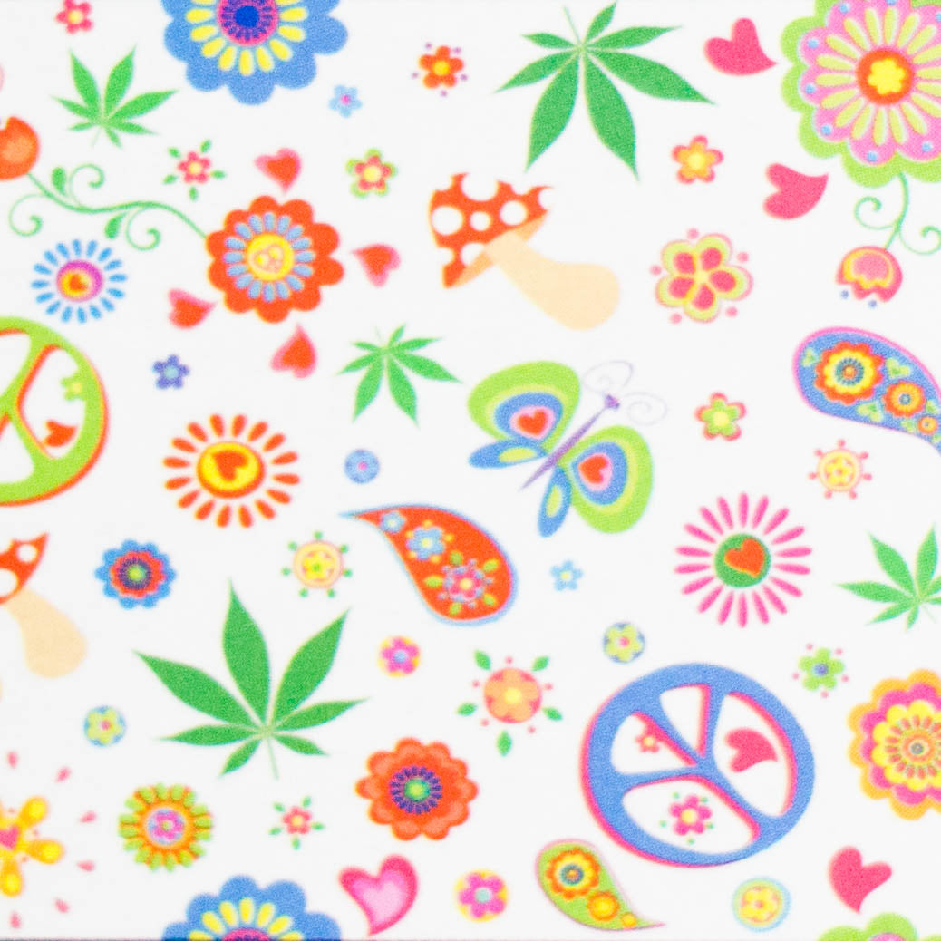 Haze | 4″ Mini Flower Bubble Glass Bong – Charcoal Black (Mini-F)