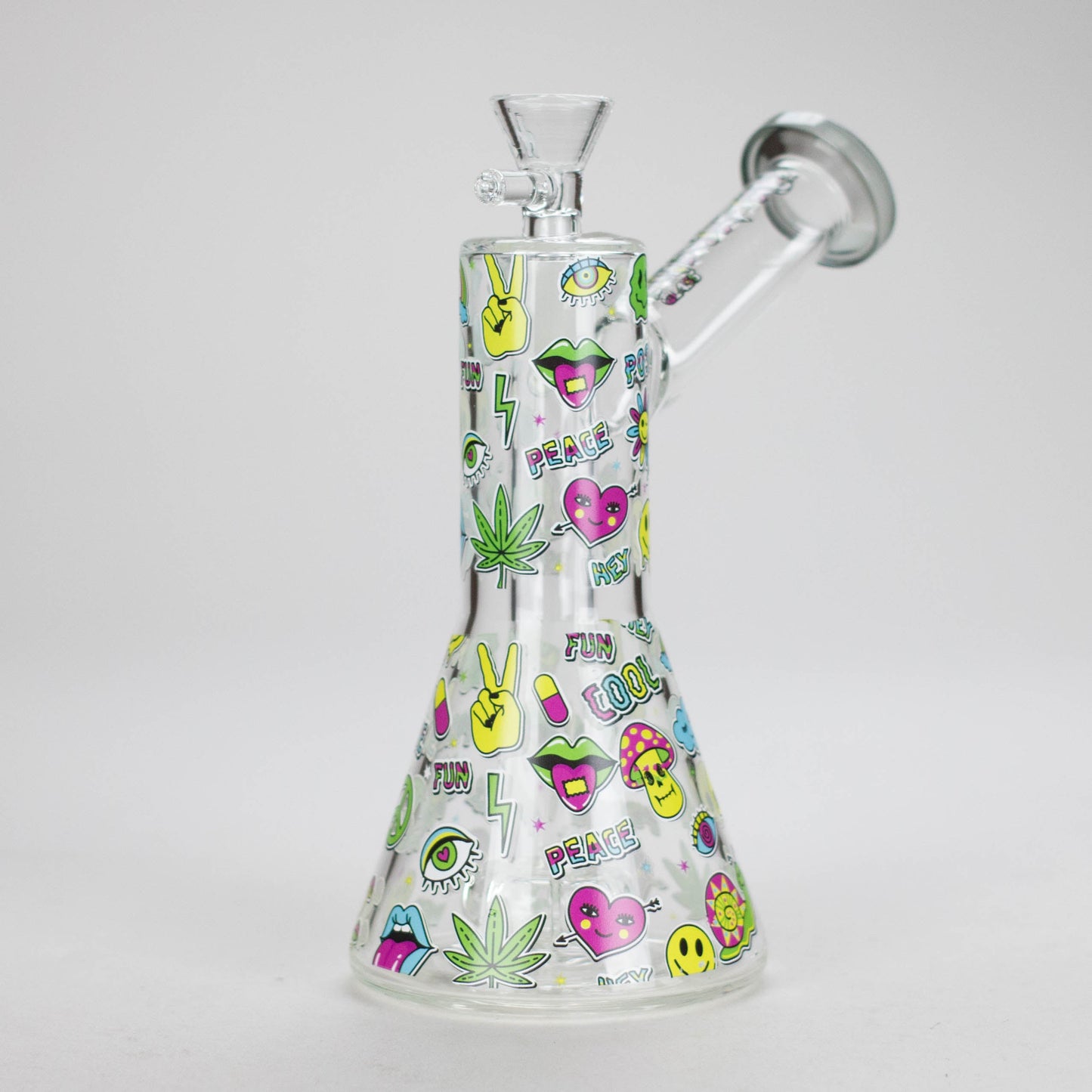 Haze | 7″ Skull Glass Bubbler – Charcoal Black (Mini-H)