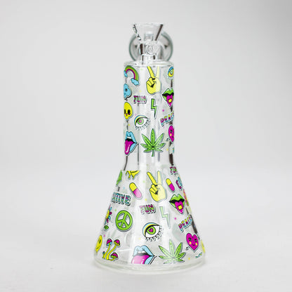 Haze | 7″ Skull Glass Bubbler – Charcoal Black (Mini-H)