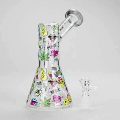 Haze | 7″ Skull Glass Bubbler – Charcoal Black (Mini-H)