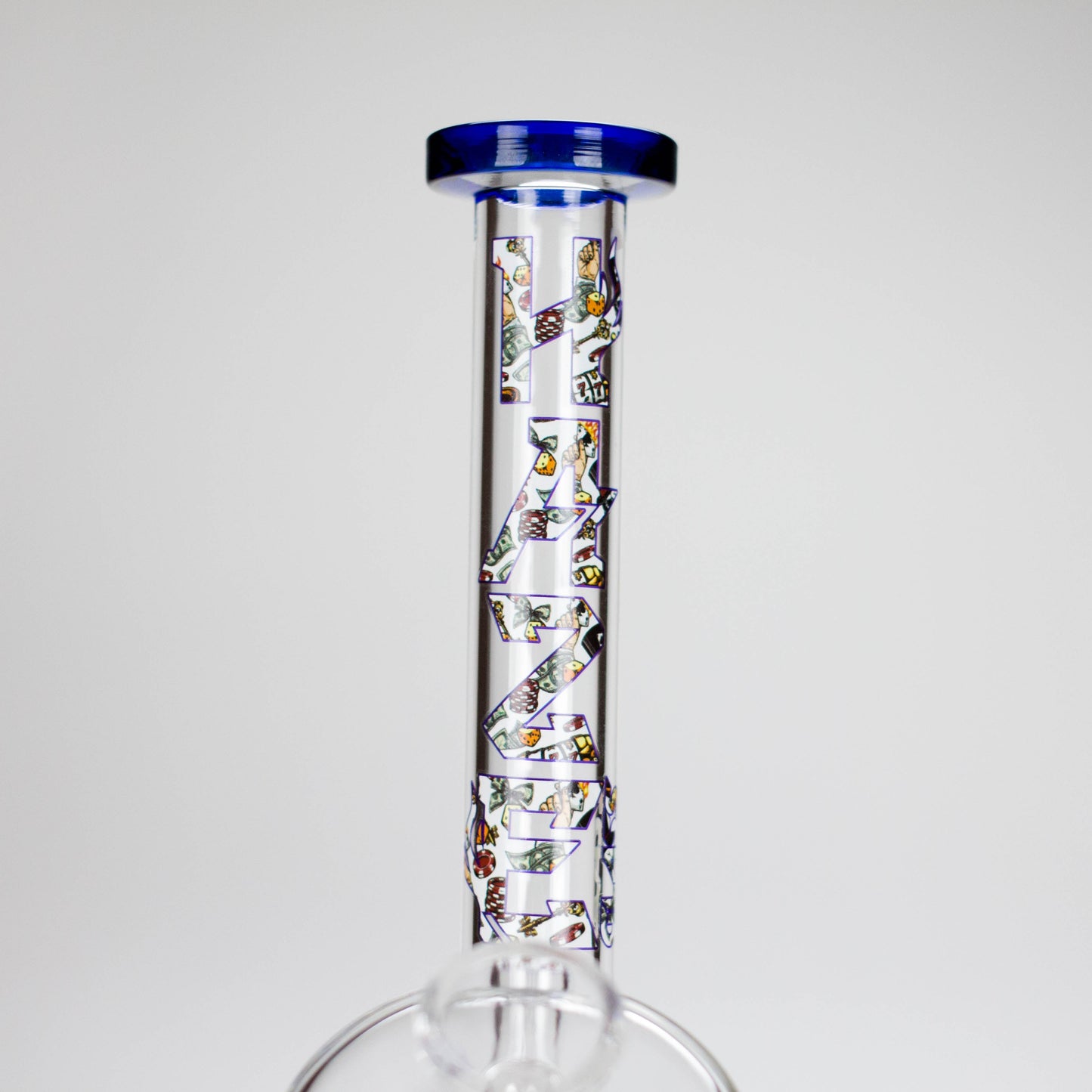 Haze | 8″ Gambling Glass Bubbler – Blue (Mini-I)