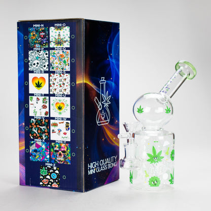 Haze | 8″ Trippy Bubble Dab Rig – Green (Mini-J)