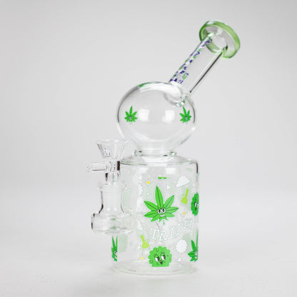Haze | 8″ Trippy Bubble Dab Rig – Green (Mini-J)