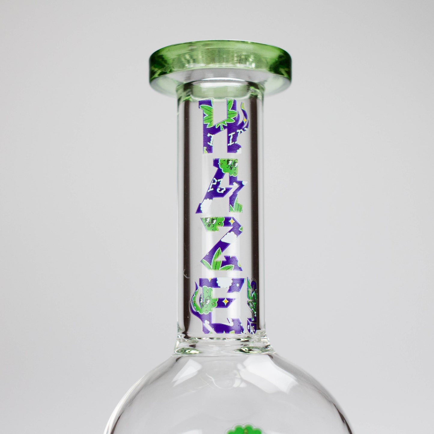 Haze | 8″ Trippy Bubble Dab Rig – Green (Mini-J)