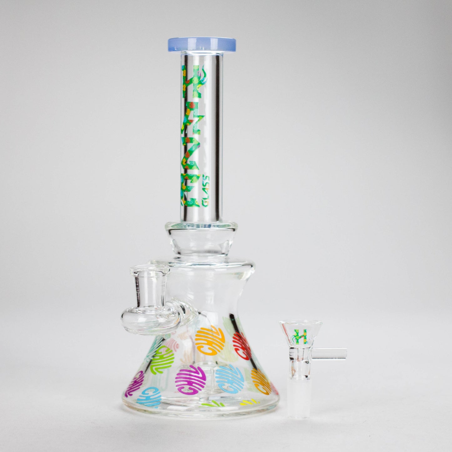 Haze | 8.5″ Colorful Chill Rig – Jade Blue (Mini-K)