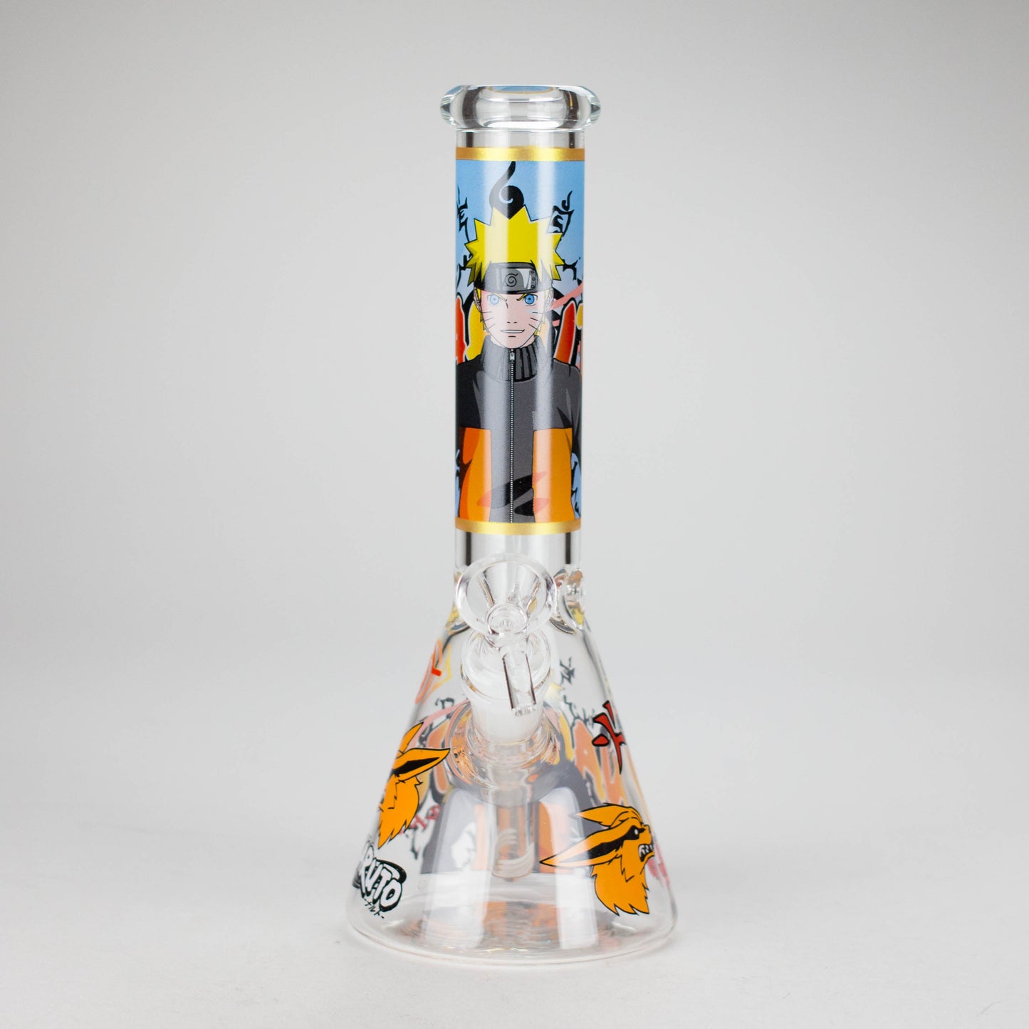 10" Comic Design Glass Beaker Bong – 14mm Bowl Joint