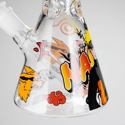 10" Comic Design Glass Beaker Bong – 14mm Bowl Joint