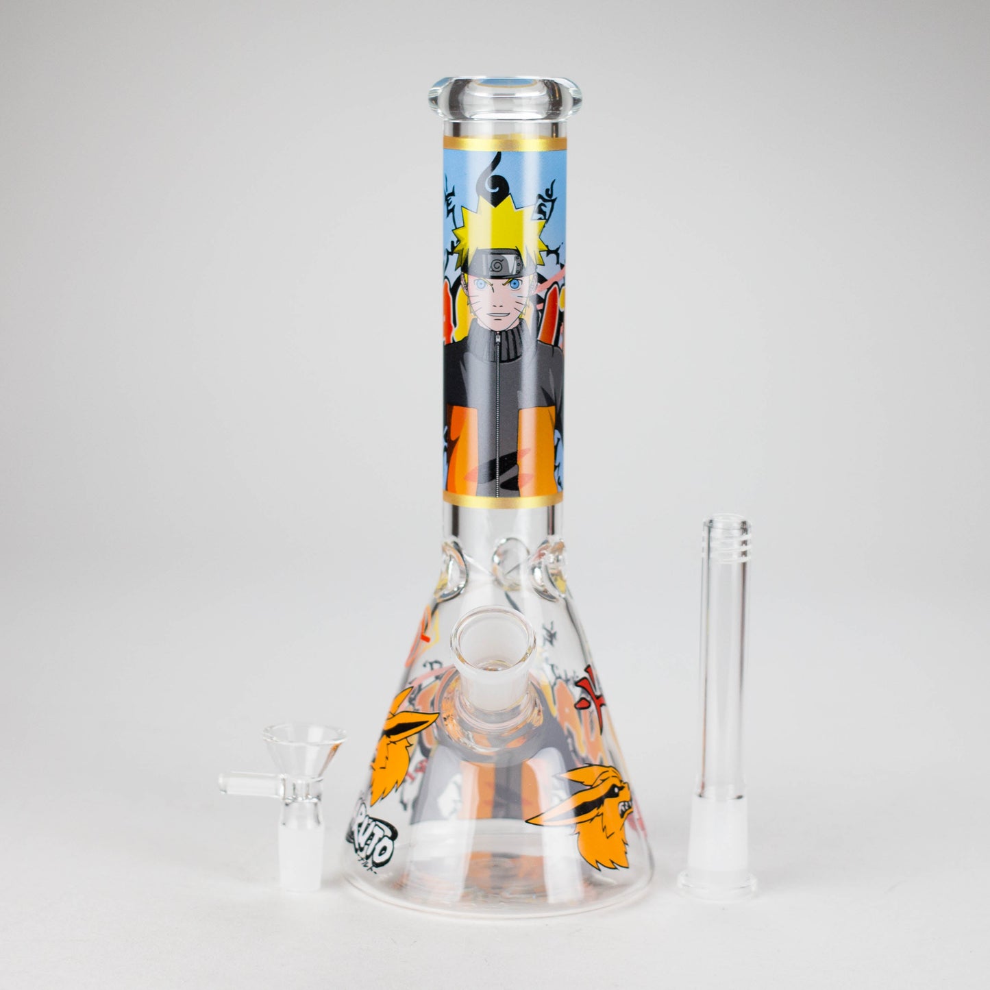 10" Comic Design Glass Beaker Bong – 14mm Bowl Joint