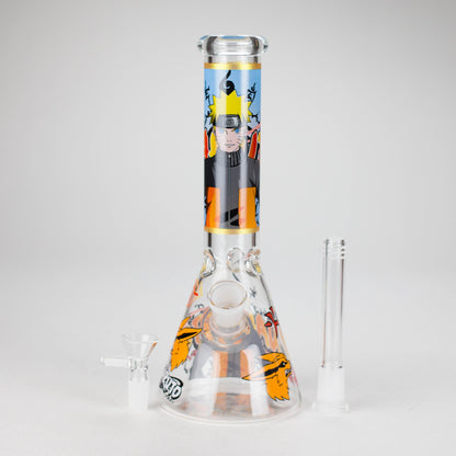 10" Comic Design Glass Beaker Bong – 14mm Bowl Joint