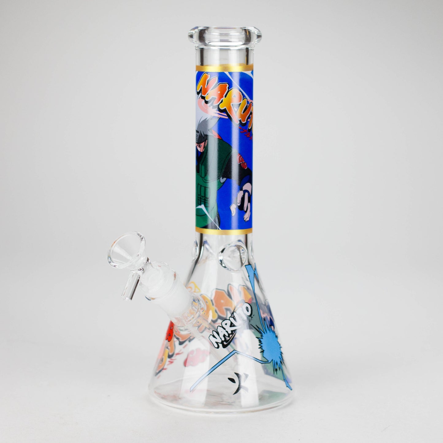 10" Comic Design Glass Beaker Bong – 14mm Bowl Joint