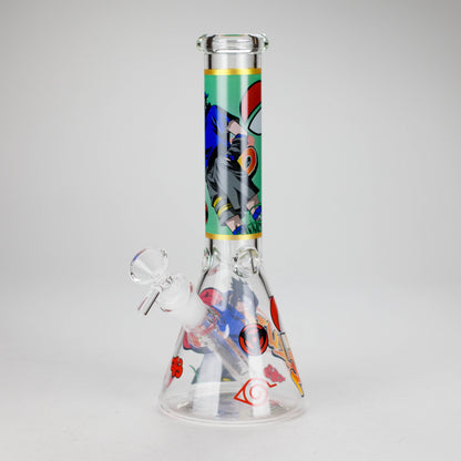 10" Comic Design Glass Beaker Bong – 14mm Bowl Joint