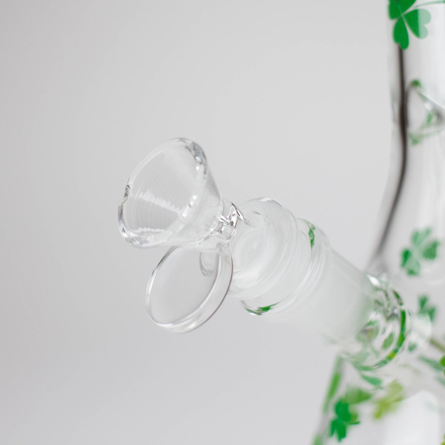 10" Lucky Clover Glass Beaker Bong – 14mm Bowl Joint