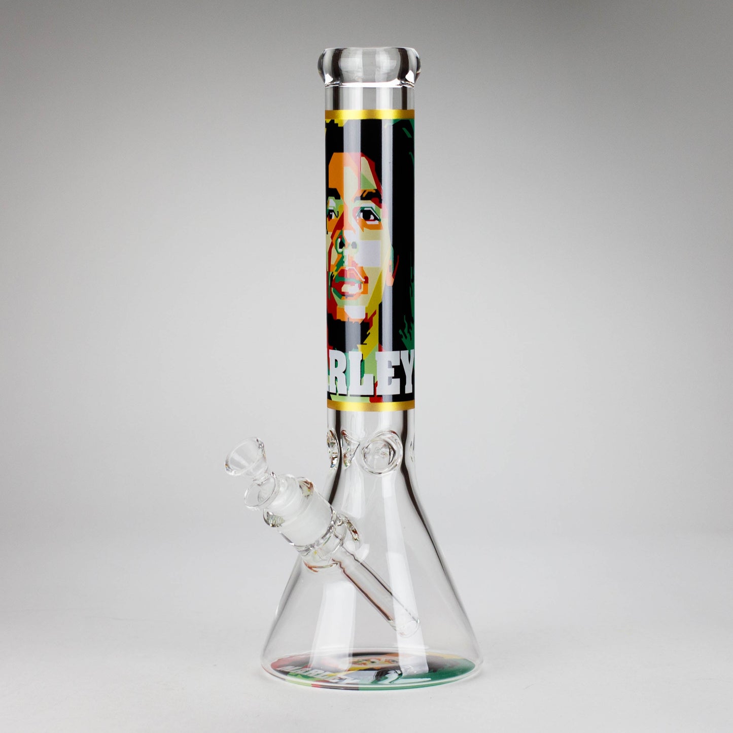 14" BM Design Glass Bong – 7mm Thick with Ice Catcher