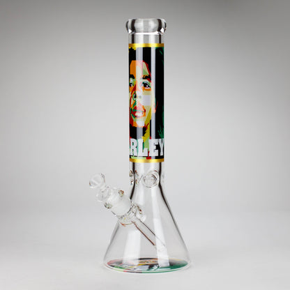 14" BM Design Glass Bong – 7mm Thick with Ice Catcher