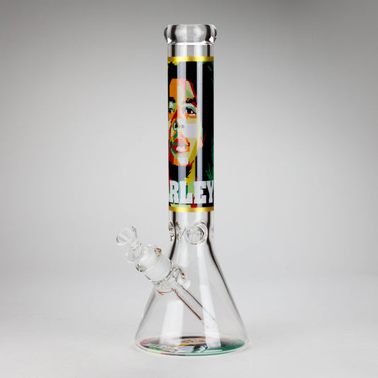 14" BM Design Glass Bong – 7mm Thick with Ice Catcher