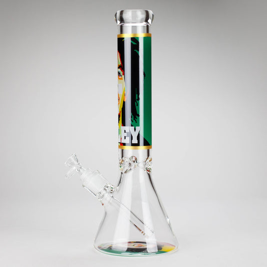 14" BM Design Glass Bong – 7mm Thick with Ice Catcher