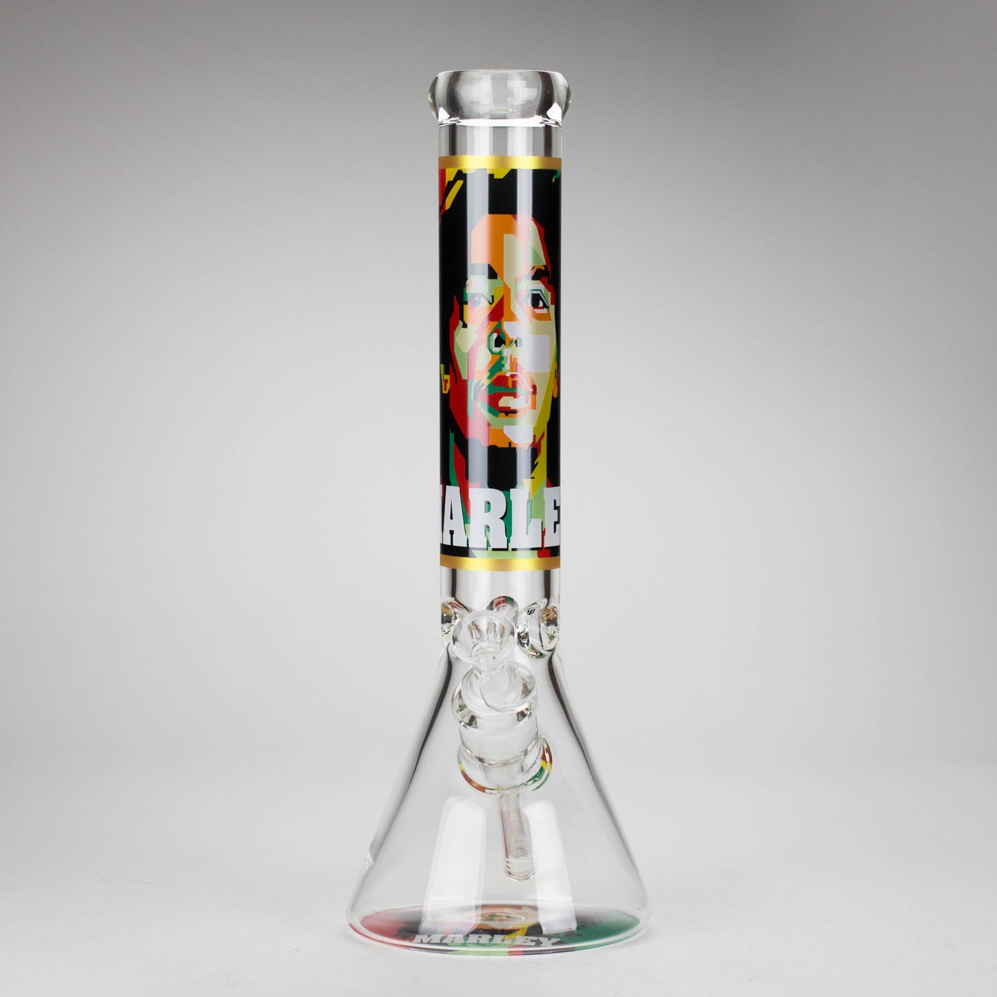 14" BM Design Glass Bong – 7mm Thick with Ice Catcher