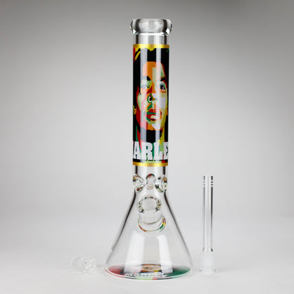 14" BM Design Glass Bong – 7mm Thick with Ice Catcher