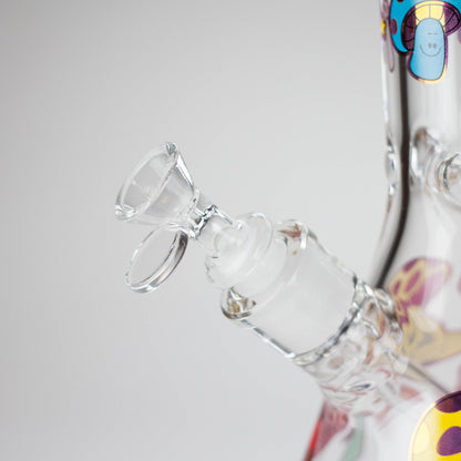 14" Mushroom Design Glass Bong – 7mm Thick with Ice Catcher